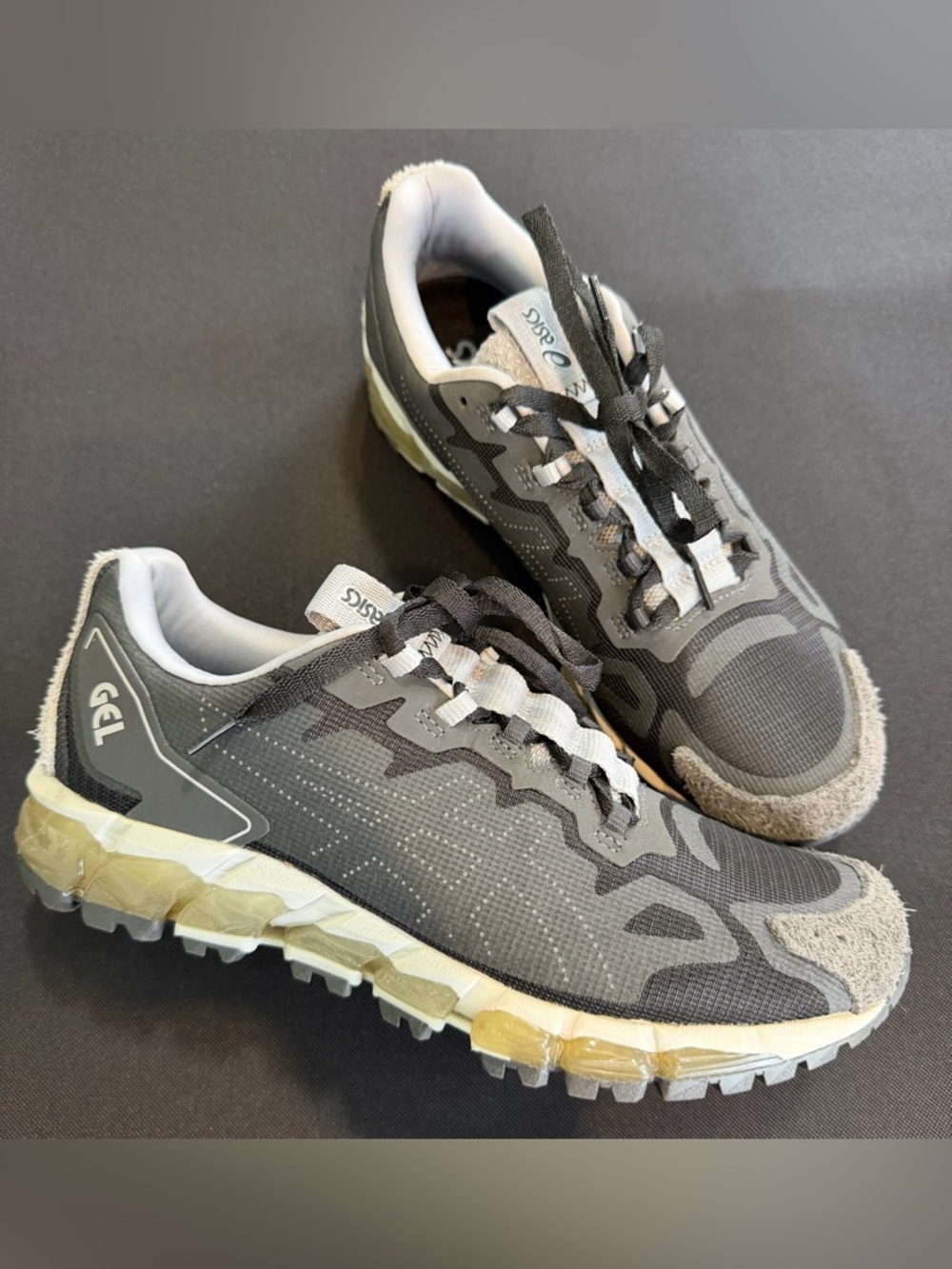 Asics Gray and Black GEL-Quantum 360 6 Running Shoes